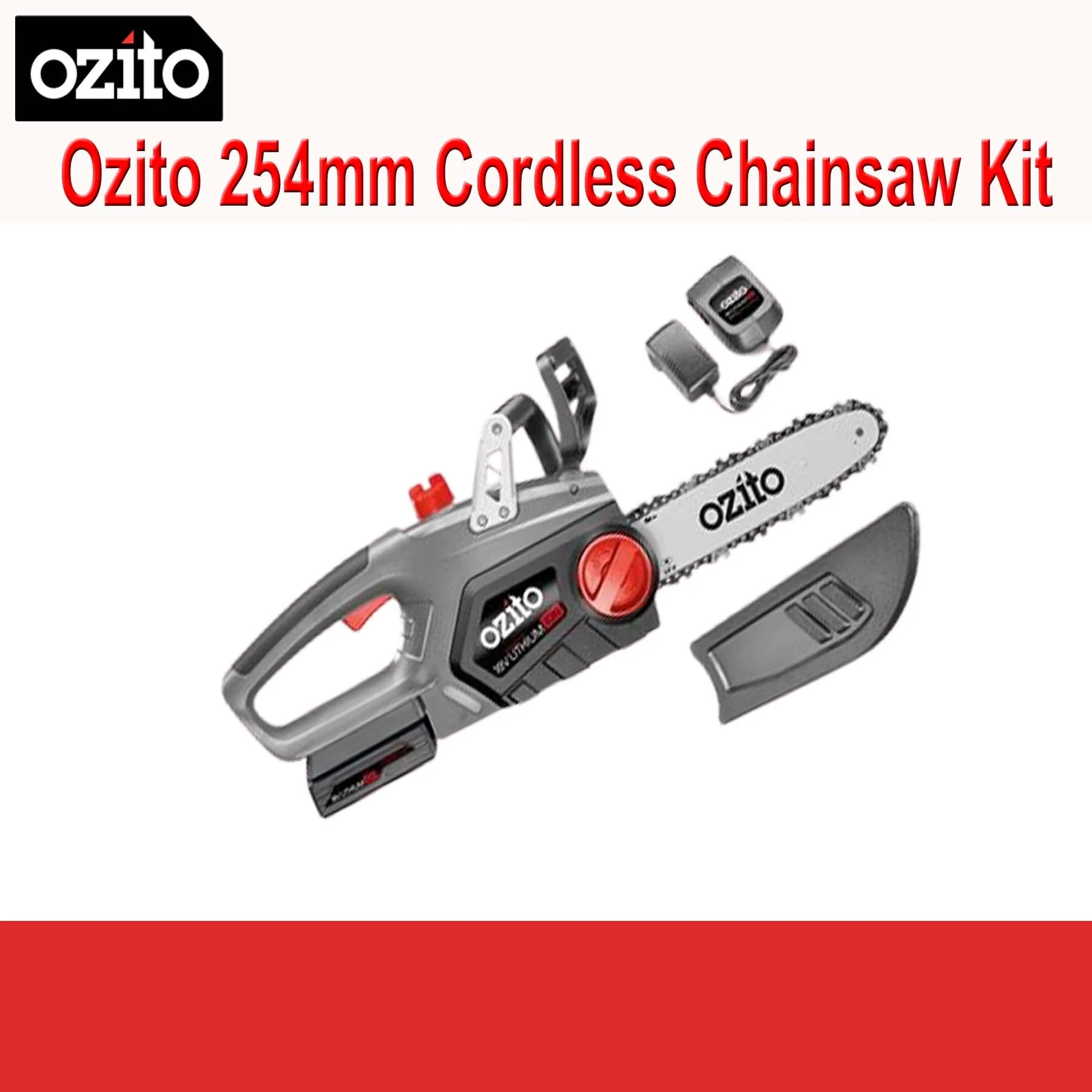 Ozito 254mm 18V Cordless Chainsaw Kit