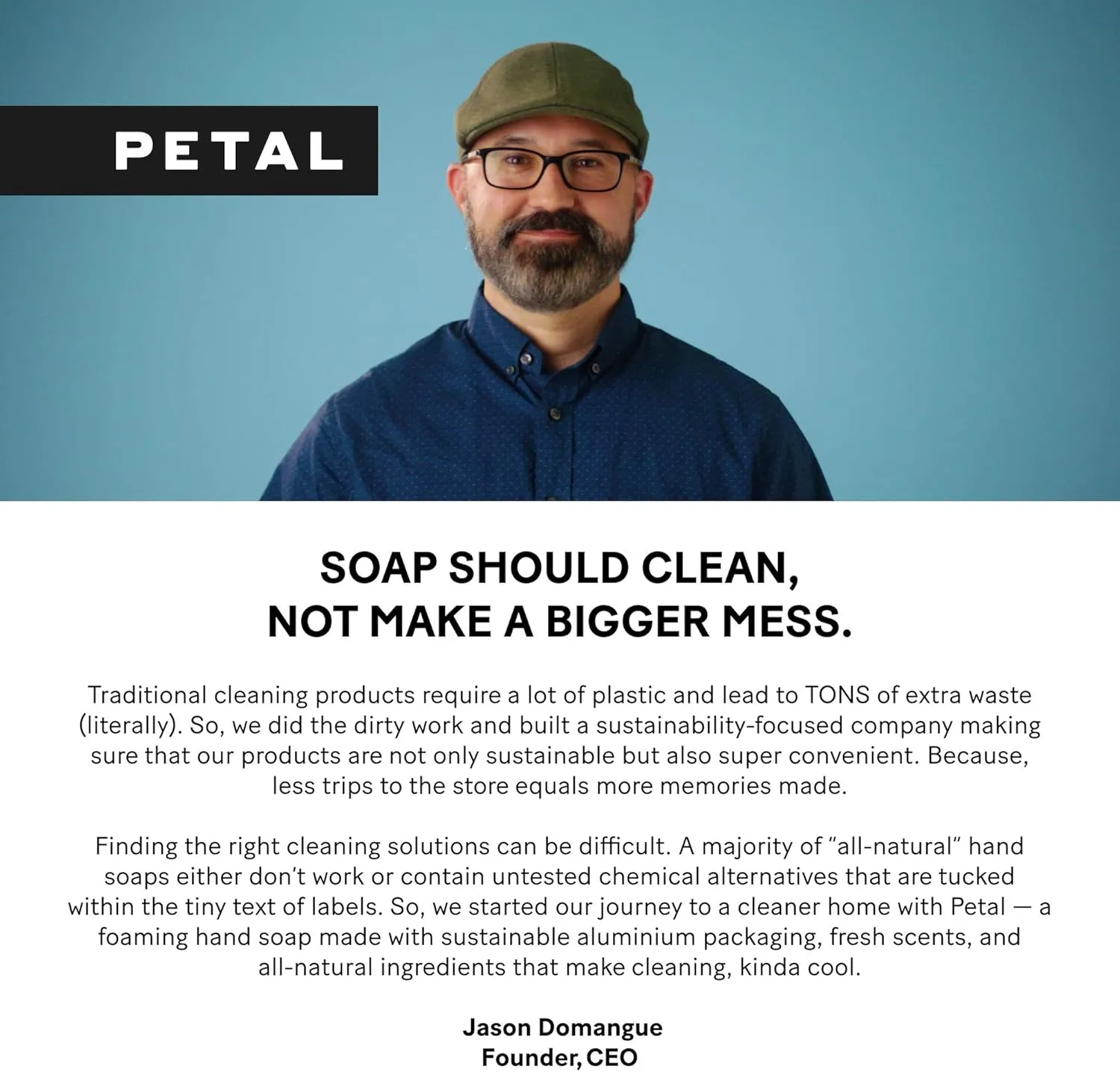 Petal Foaming Soap Dispenser with Hand Soap Refills - Zero Waste Hand Soap Dispenser - Natural Soap - Vegan - Cruelty Free - Made in the USA - (8.5oz) - (4ct) - (Lemongrass, Black (Aluminum))