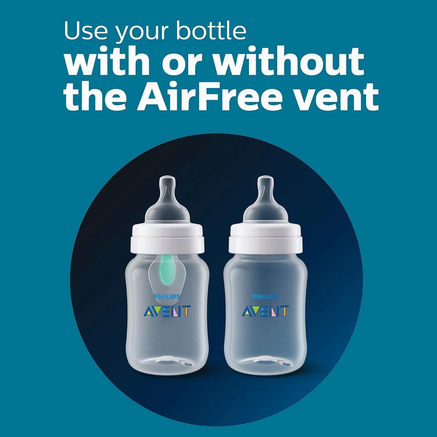 Philips Avent Anti-Colic Baby Bottle Flow 1 Nipple, 2pk, SCY761/02