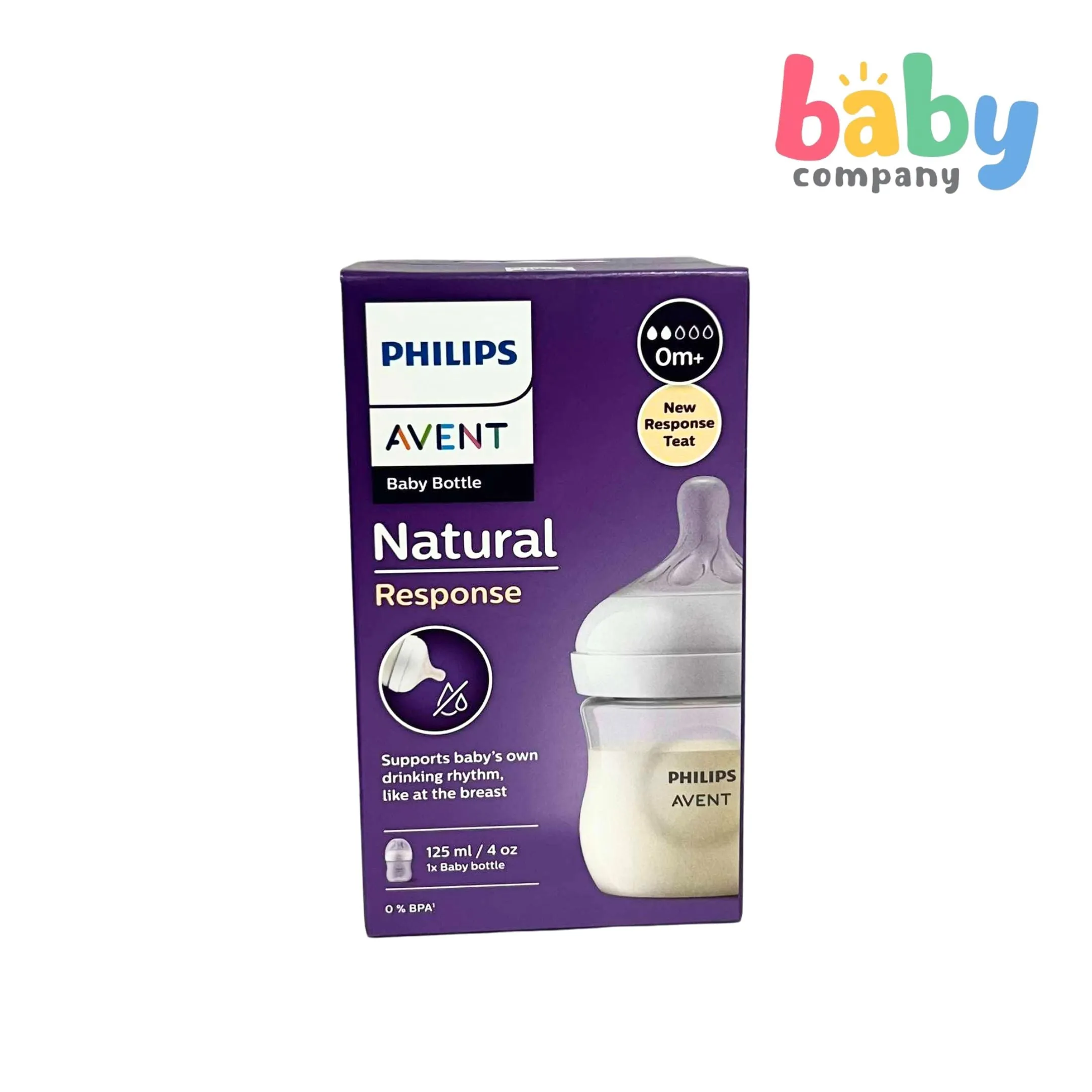 Philips Avent Natural Response Baby Bottle 0m  - 4oz/125ml