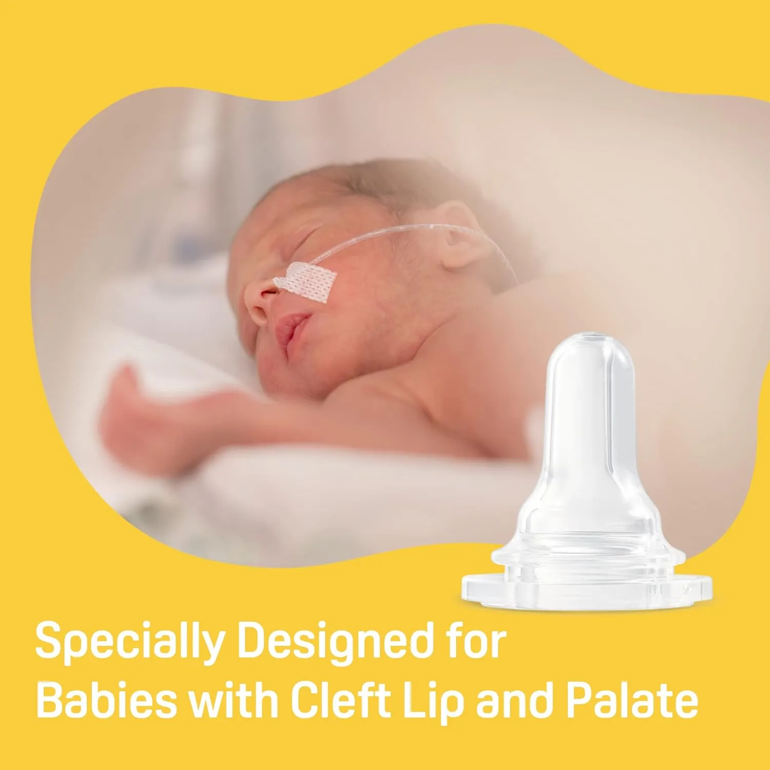 Pigeon Baby Cleft Palate Bottle with 2 Nipples, 8.11 Oz, Please Use It Under The Guidance of a Pediatrician