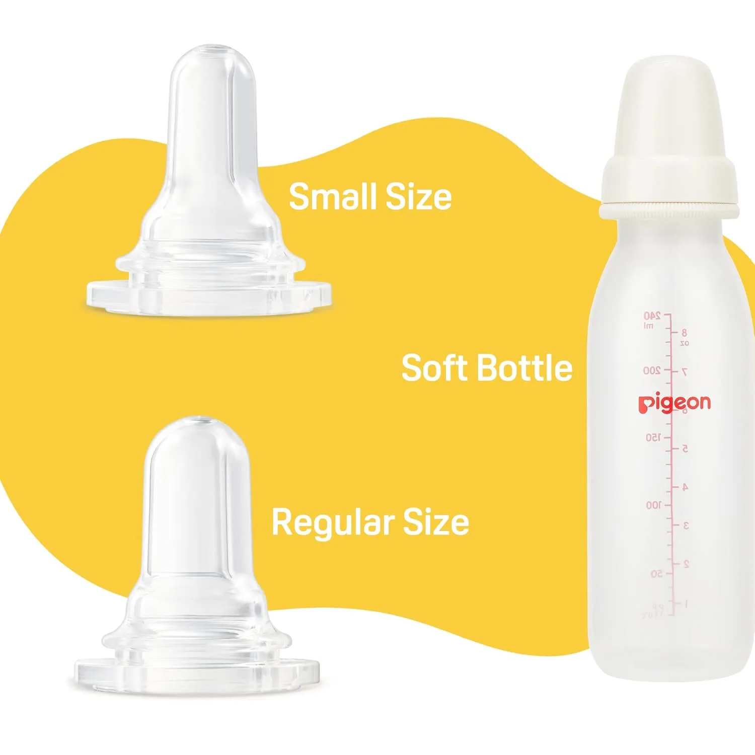 Pigeon Baby Cleft Palate Bottle with 2 Nipples, 8.11 Oz, Please Use It Under The Guidance of a Pediatrician