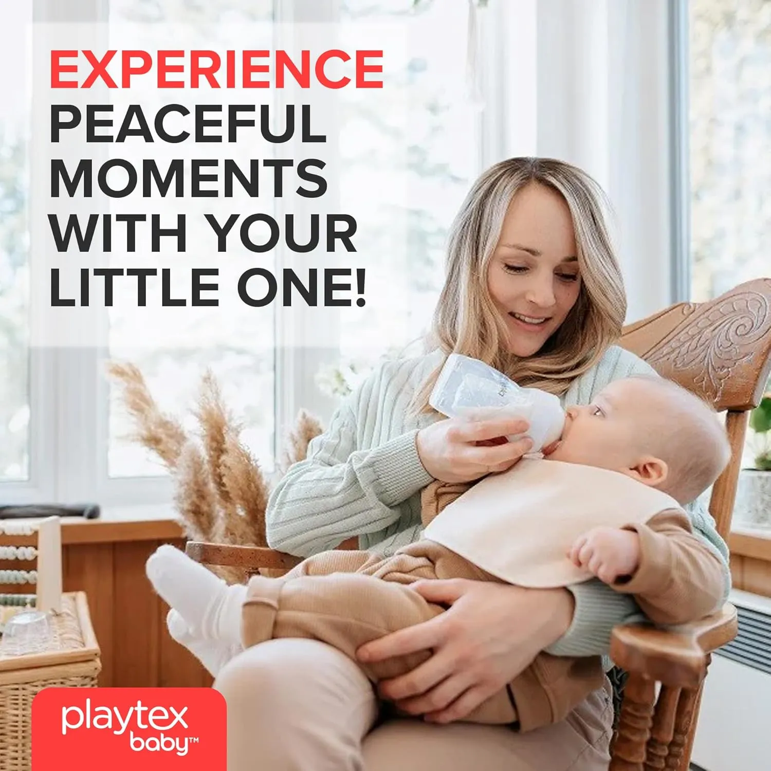Playtex Baby Nurser Anti-Colic Baby Bottles – Closer to Breastfeeding with Drop-Ins® Liners, 8 oz Bottles, 3-Pack