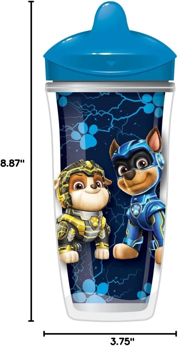 Playtex Baby Sipsters Stage 3 PAW Patrol Spout Cups, Spill-Proof, Leak-Proof, Break-Proof - Red & Blue, 9 Oz, 2 Count