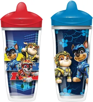 Playtex Baby Sipsters Stage 3 PAW Patrol Spout Cups, Spill-Proof, Leak-Proof, Break-Proof - Red & Blue, 9 Oz, 2 Count