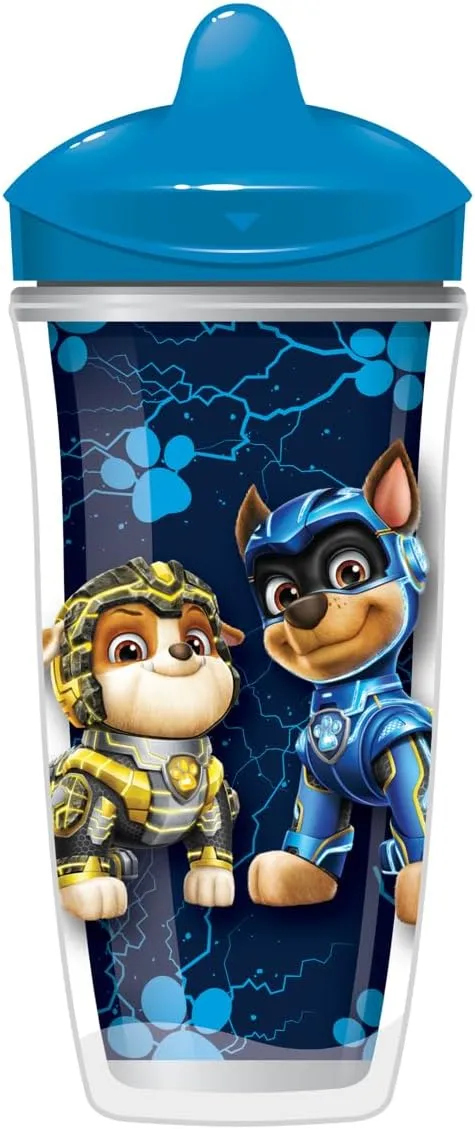 Playtex Baby Sipsters Stage 3 PAW Patrol Spout Cups, Spill-Proof, Leak-Proof, Break-Proof - Red & Blue, 9 Oz, 2 Count