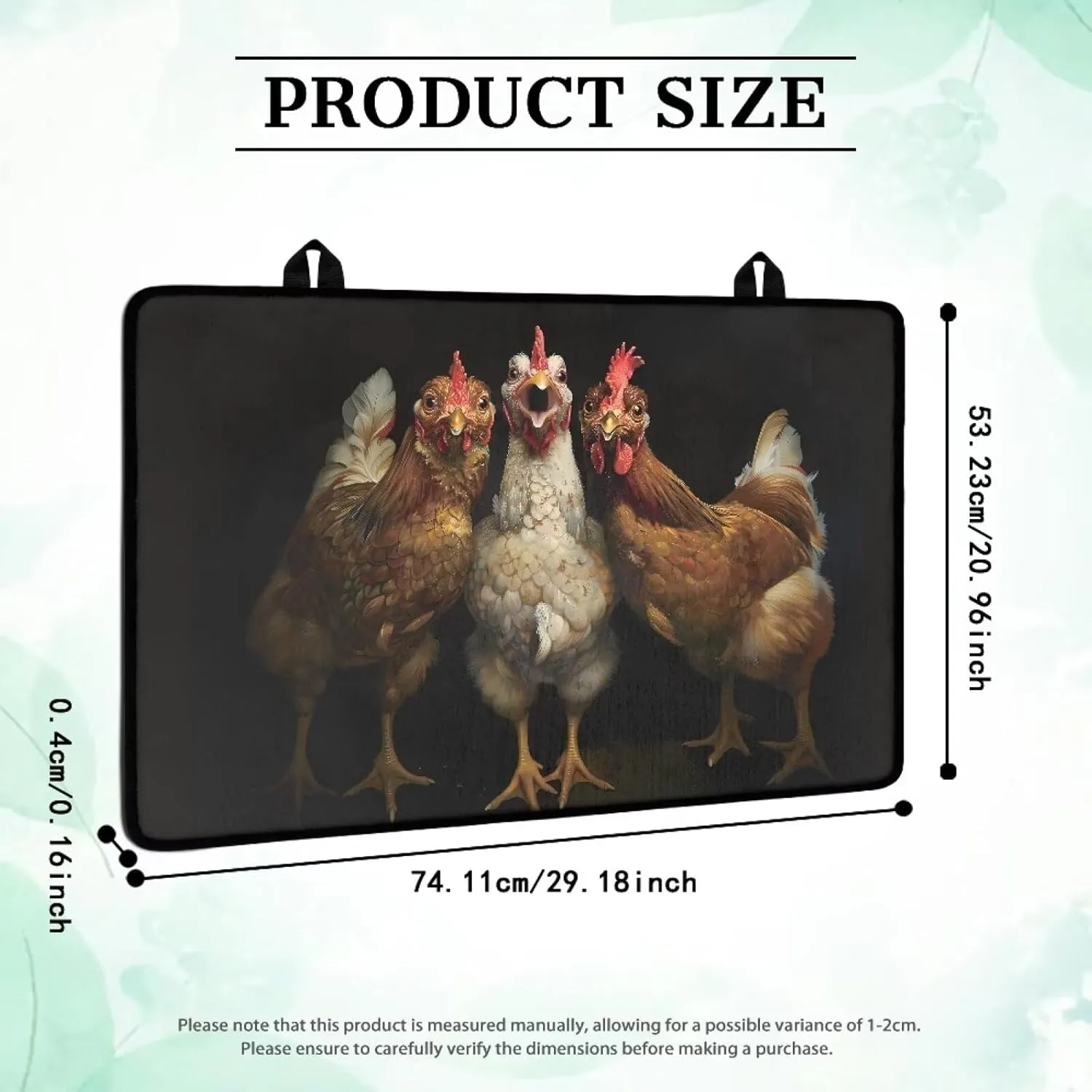 Poceacles Glass Top Stove Cover for Electric Stove, Foldable Cooktop Protector Multipurpose Mat Washer Dryer Top Protector Kitchen Decor Accessories, Funny Rooster Black