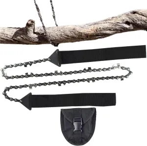 Pocket Chainsaw, Pocket Chainsaw: Wood Cutter, Survival Gear for Tree Cutting, Survival Saw, Backpacking Rope Chain Saw, Mad Trimmer