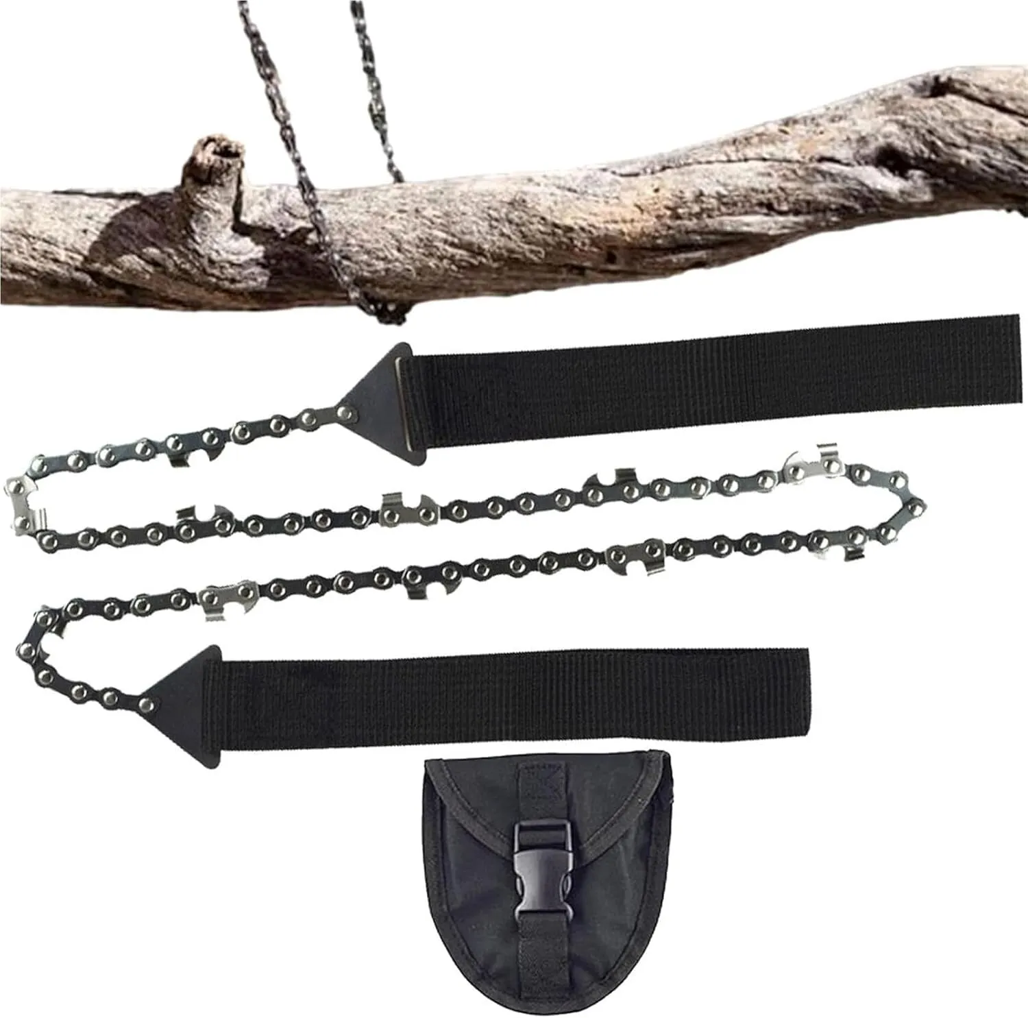 Pocket Chainsaw, Pocket Chainsaw: Wood Cutter, Survival Gear for Tree Cutting, Survival Saw, Backpacking Rope Chain Saw, Mad Trimmer
