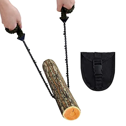 Pocket Chainsaw with Paracord Handle, Folding Chain Hand Saw