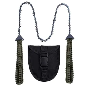 Pocket Chainsaw with Paracord Handle, Folding Chain Hand Saw