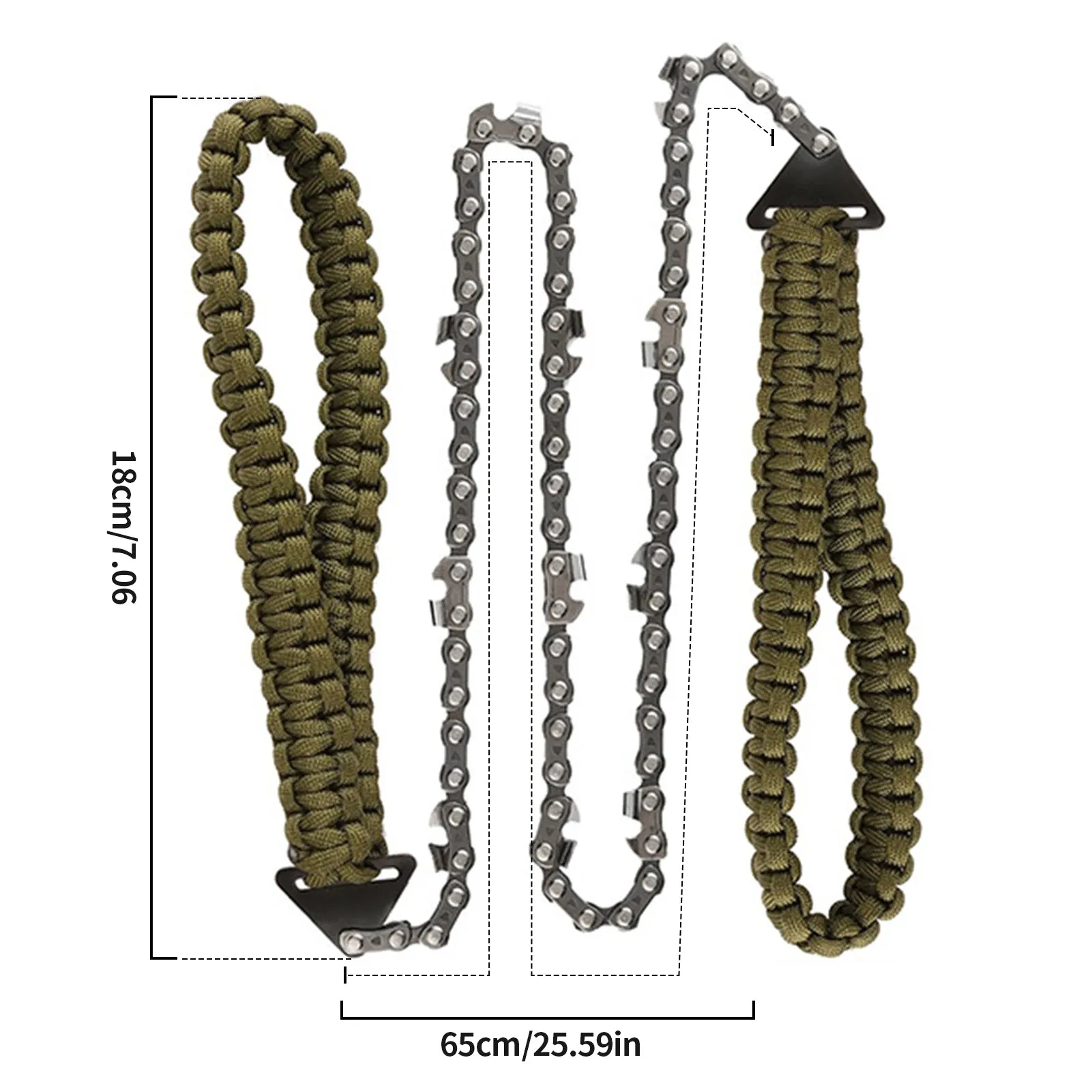 Pocket Chainsaw with Paracord Handle – Outdoor Survival Folding Hand Saw