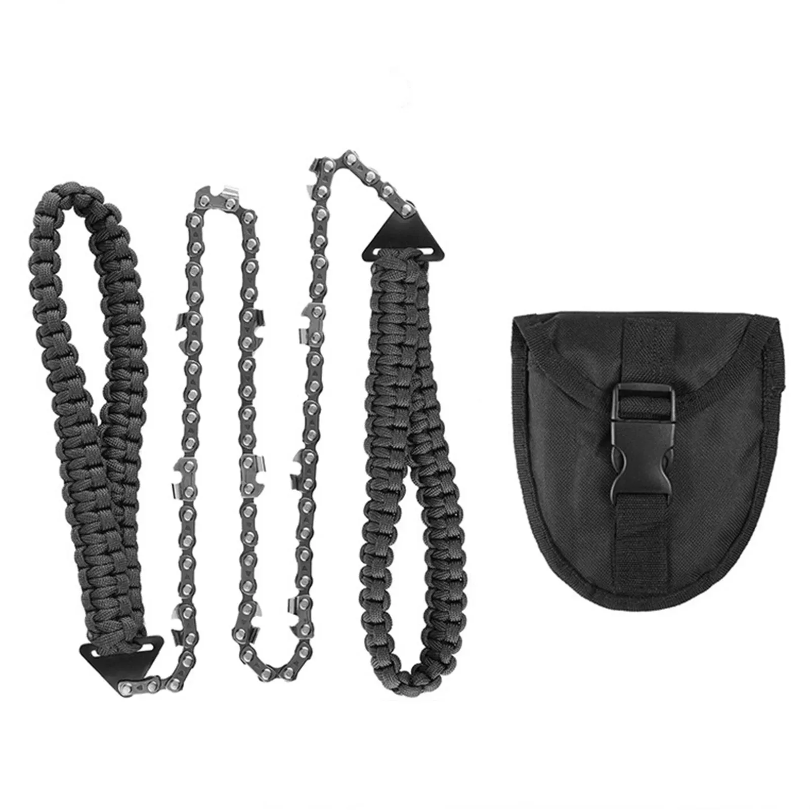 Pocket Chainsaw with Paracord Handle – Outdoor Survival Folding Hand Saw