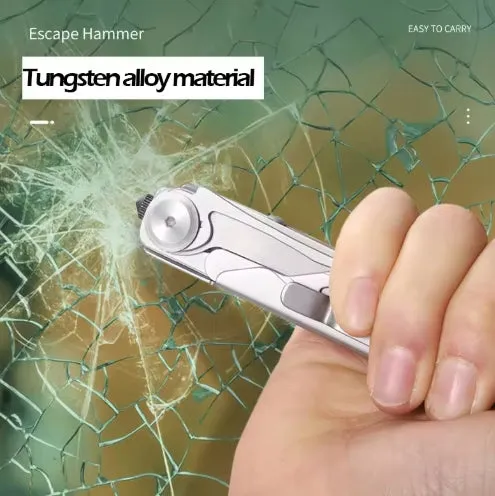 Pocket Multitool Knife 8-in-1 Stainless Steel Multitool Knife Saw Scissors Can&Bottle Opener Wire Stripper Glass Breake