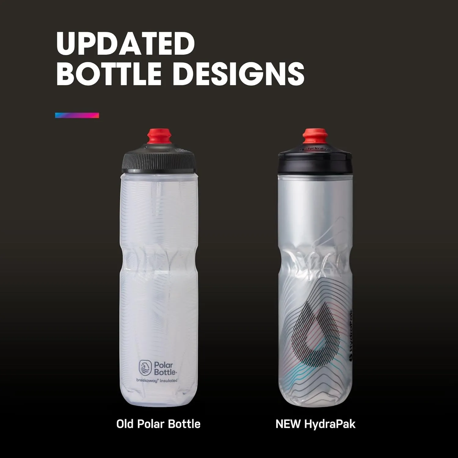 Polar Bottle Breakaway Insulated by HydraPak (20oz & 24oz) - BPA Free, Cycling & Sports Squeeze Water Bottle