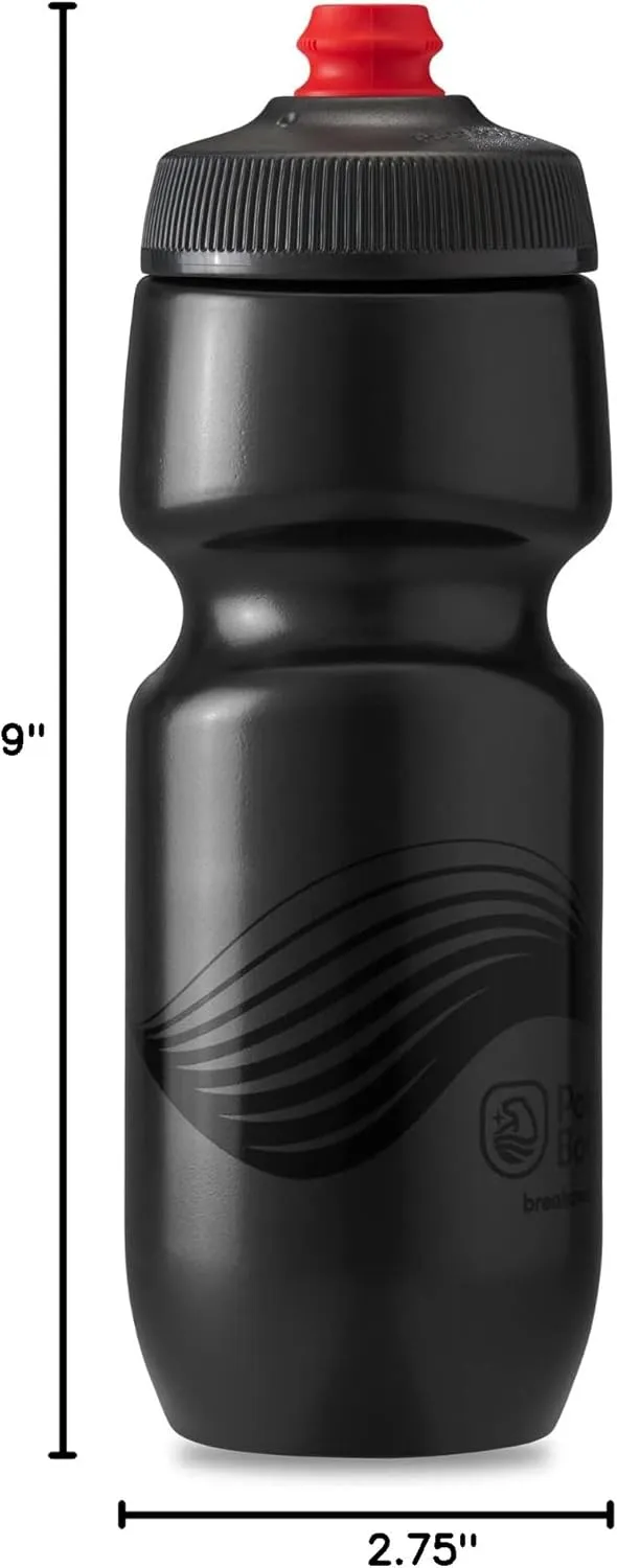Polar Bottle Breakaway Single Wall by HydraPak (20oz, 24oz, 30oz) - BPA-Free, Cycling & Sports Squeeze Bottle