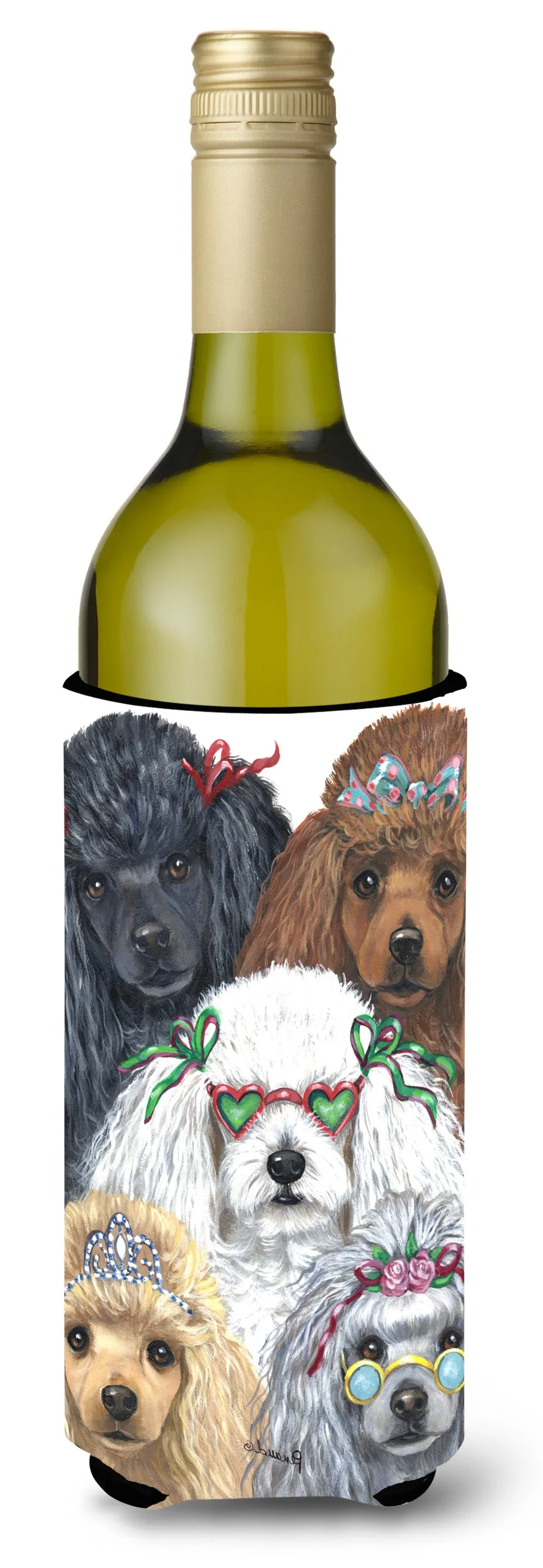 Poodle Oodles Wine Bottle Hugger PPP3149LITERK