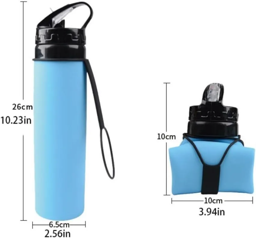 Portable Kettle Silicone Folding Kettle Portable Fitness Kettle Cycling Outdoor Sports Water Bottle Mountaineering Hiking Kettle Water Bottle