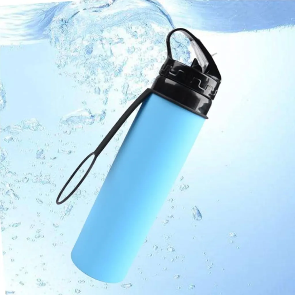 Portable Kettle Silicone Folding Kettle Portable Fitness Kettle Cycling Outdoor Sports Water Bottle Mountaineering Hiking Kettle Water Bottle