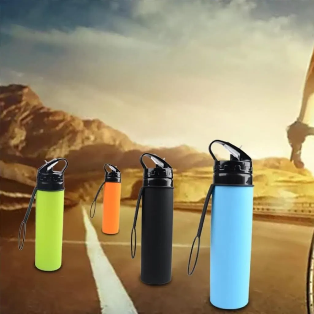 Portable Kettle Silicone Folding Kettle Portable Fitness Kettle Cycling Outdoor Sports Water Bottle Mountaineering Hiking Kettle Water Bottle