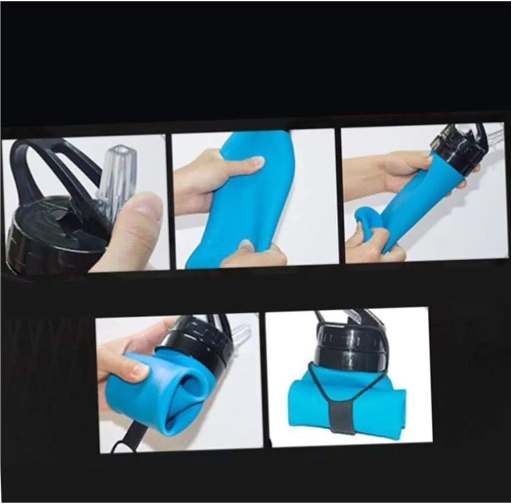 Portable Kettle Silicone Folding Kettle Portable Fitness Kettle Cycling Outdoor Sports Water Bottle Mountaineering Hiking Kettle Water Bottle