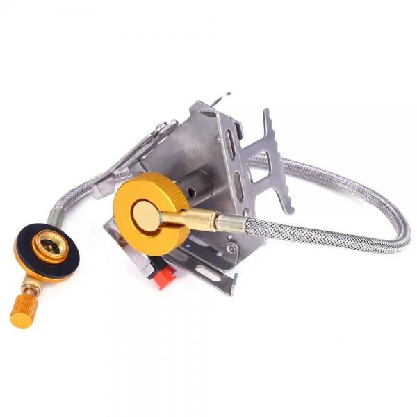 Portable Outdoor Camping Picnic Foldable Gas Stove Burner Silver