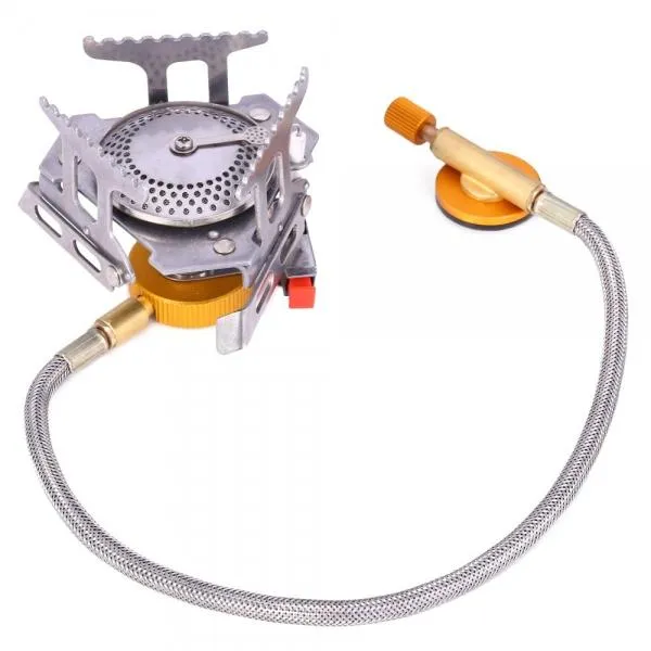Portable Outdoor Camping Picnic Foldable Gas Stove Burner Silver