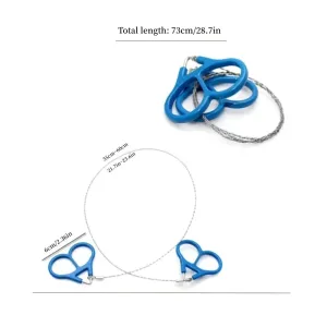 Portable Stainless Steel Wire Chain Saw - Manual Sawing Cutting Emergency Survival Tool For Camping Hiking Trekking Travel