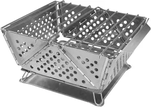 Portables Stainless Steel Barbecue Grills Quick Setup Foldable Camp Stove With Foldable Legs And Carry Bag