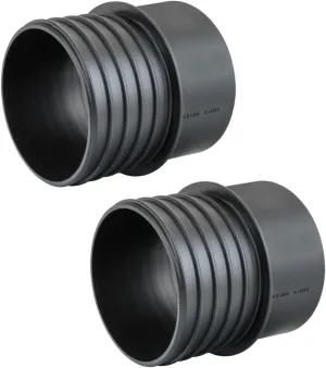 POWERTEC 70284-P2 4" Quick Connect Coupler with Left-Hand Threaded End to 4" I.D. Flexible Hose, 2 PK