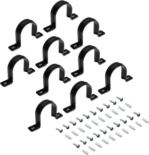 POWERTEC 70319-P2 Hangers for 2-1/2" Dust Collection Hose and Pipe, with Mounting Screws, 10 PK