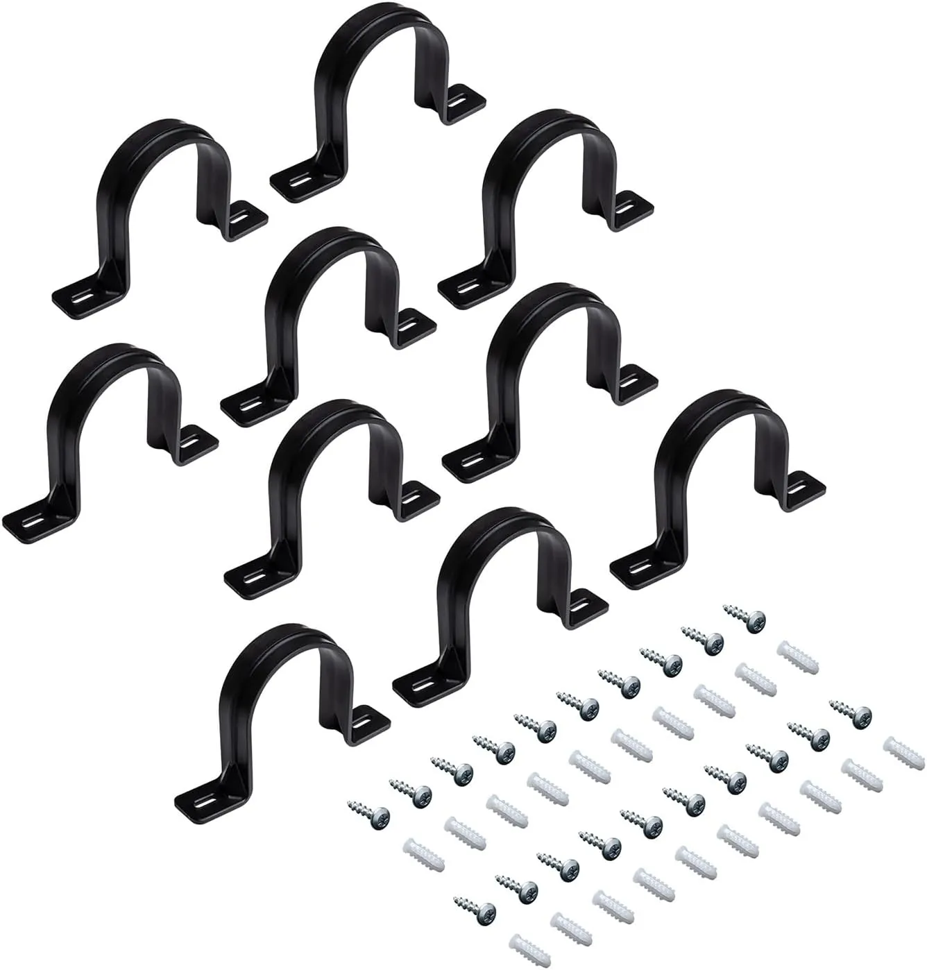 POWERTEC 70319-P2 Hangers for 2-1/2" Dust Collection Hose and Pipe, with Mounting Screws, 10 PK
