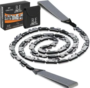 Premium Pocket Chain Saw 36 Inches 48 Bi-directional Teeth with Pouch | Great for Survival Kits and Outdoor Backpacking| Tree Cutting Equipment for easy Campfire Setup and Emergency Preparedness