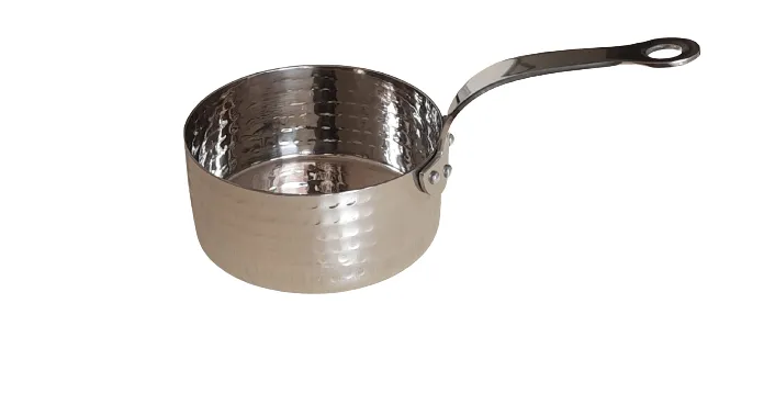 Premium Serving Sauce Pan #2, Stainless Steel, 700 ml, Steel Handle, 4.75"