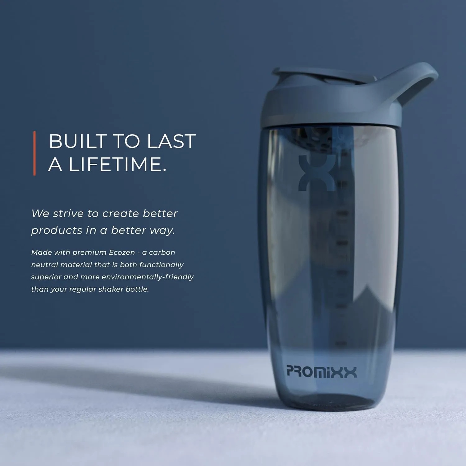 Promixx PURSUIT Protein Shaker Bottle – Premium Sports Bottles for Protein Mixes and Supplement Shakes – Easy Clean, Durable Protein Shaker Cup