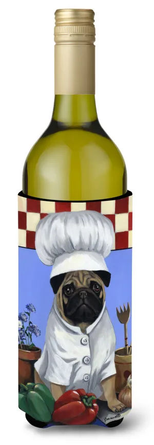 Pug Veggie Chef Wine Bottle Hugger PPP3155LITERK