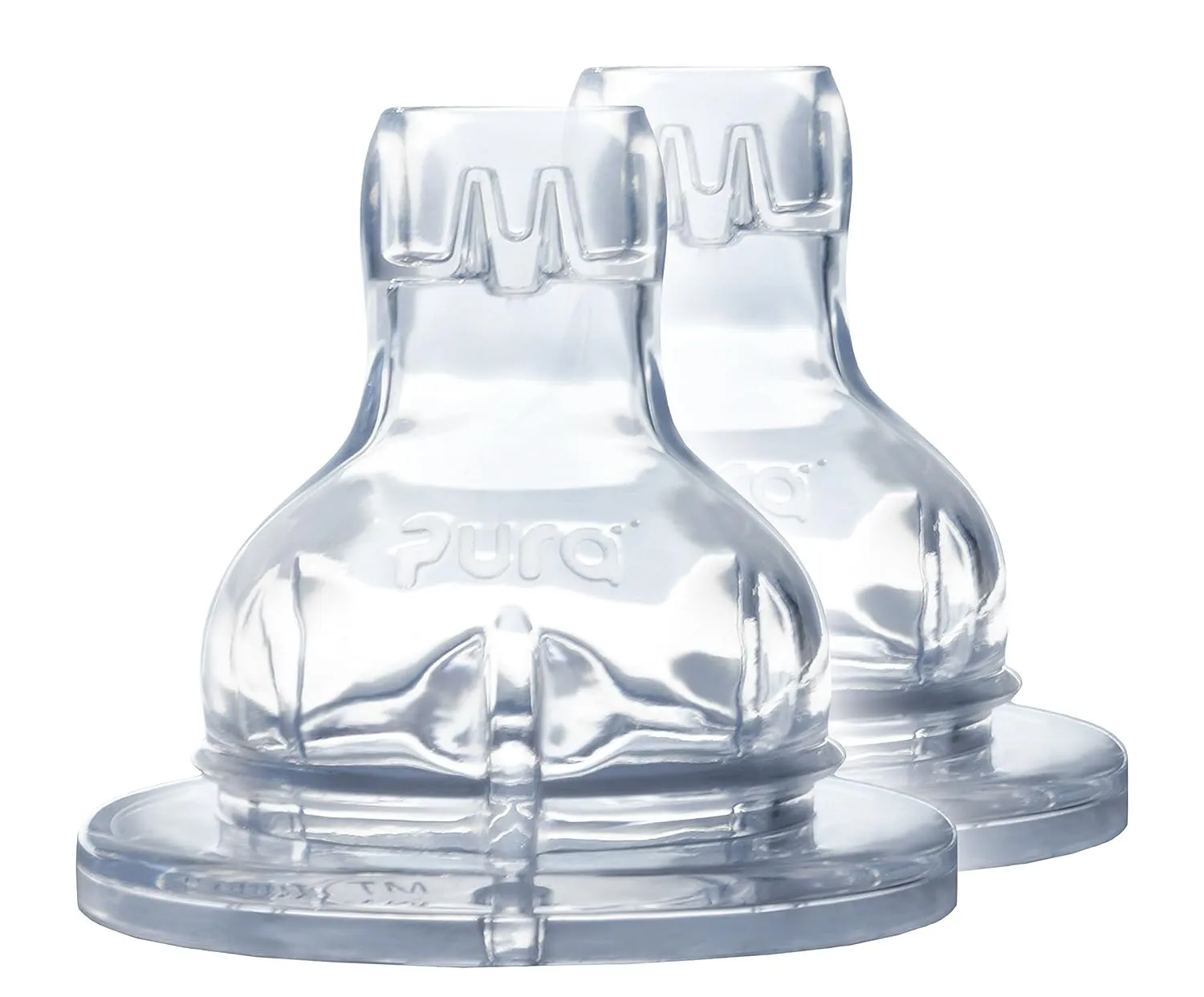 Pura Kiki XL Sipper Spouts with Silicone Sip Spouts, 6 Months , Tinted Blue, 2-Counts