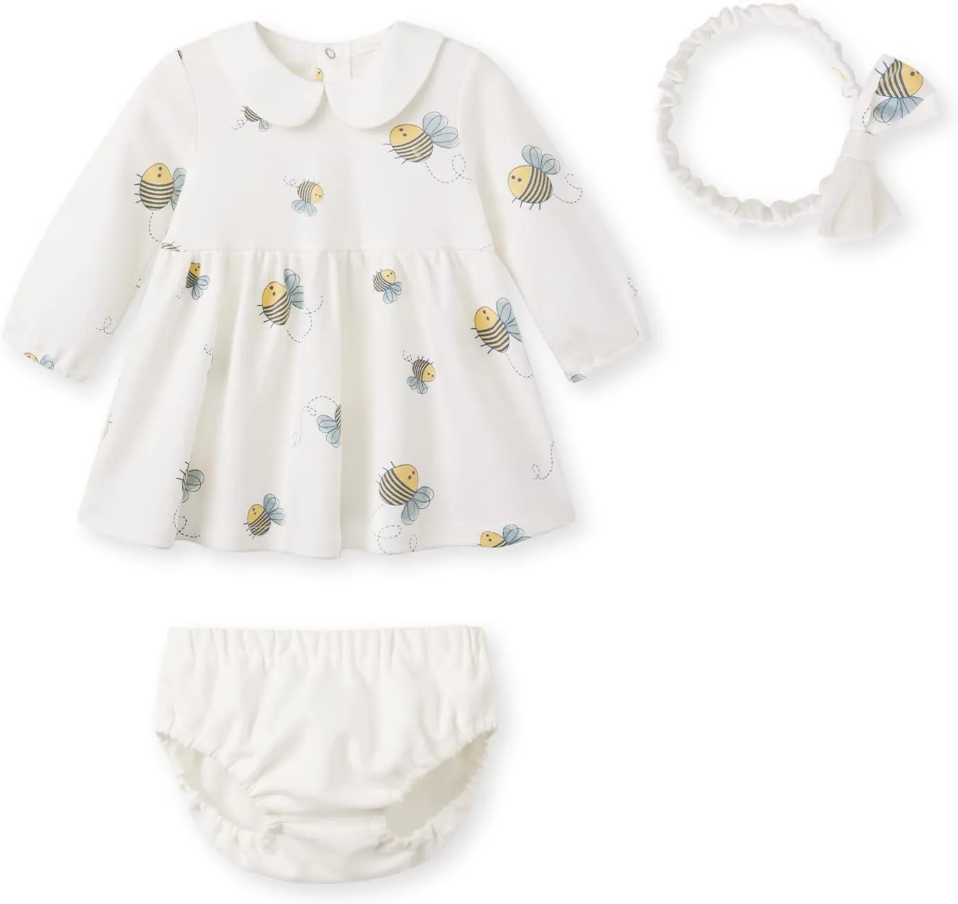 pureborn Baby Toddler Girl Dress with Bloomer Short and Long Sleeve Playwear Dress with Diaper Cover