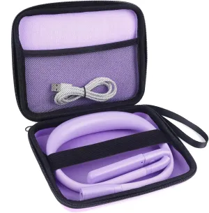 Purple Neck Light with Storage Case - Eye-friendly Book Reading & Craft Light, Rechargeable, Adjustable - Perfect for Book Lovers, Knitters & Crafters