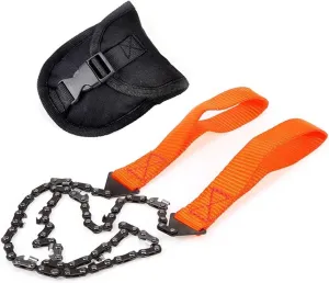 Qizm 11 Teeth Outdoor Portable Hand-drawn Wire Saw Field Mountaineering Life-Saving Chain Saw Tool Multi-function Saw Chain Pocket