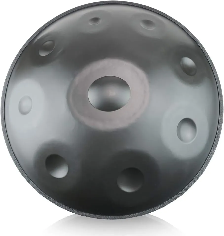 "Lark Music" hand pan in D Minor 9 notes steel hand drum   Soft Hand Pan Bag   Express Shipping (Delivery in 3-7 business days) (22.8" (58cm), BLACK (D Minor) 9 notes D3 A Bb C D E F G A)