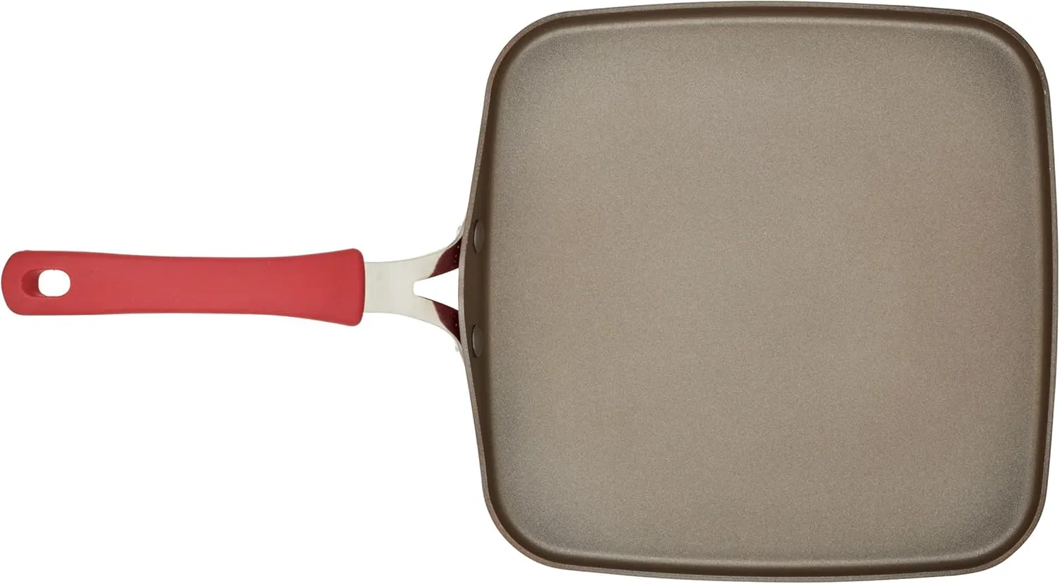 Rachael Ray Cook   Create Nonstick Stovetop Griddle/Grill Pan, Square, 11 Inch, Red