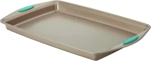 Rachael Ray Cucina Nonstick Bakeware with Grips, Nonstick Cookie Sheet / Baking Sheet - 11 Inch x 17 Inch, Latte Brown