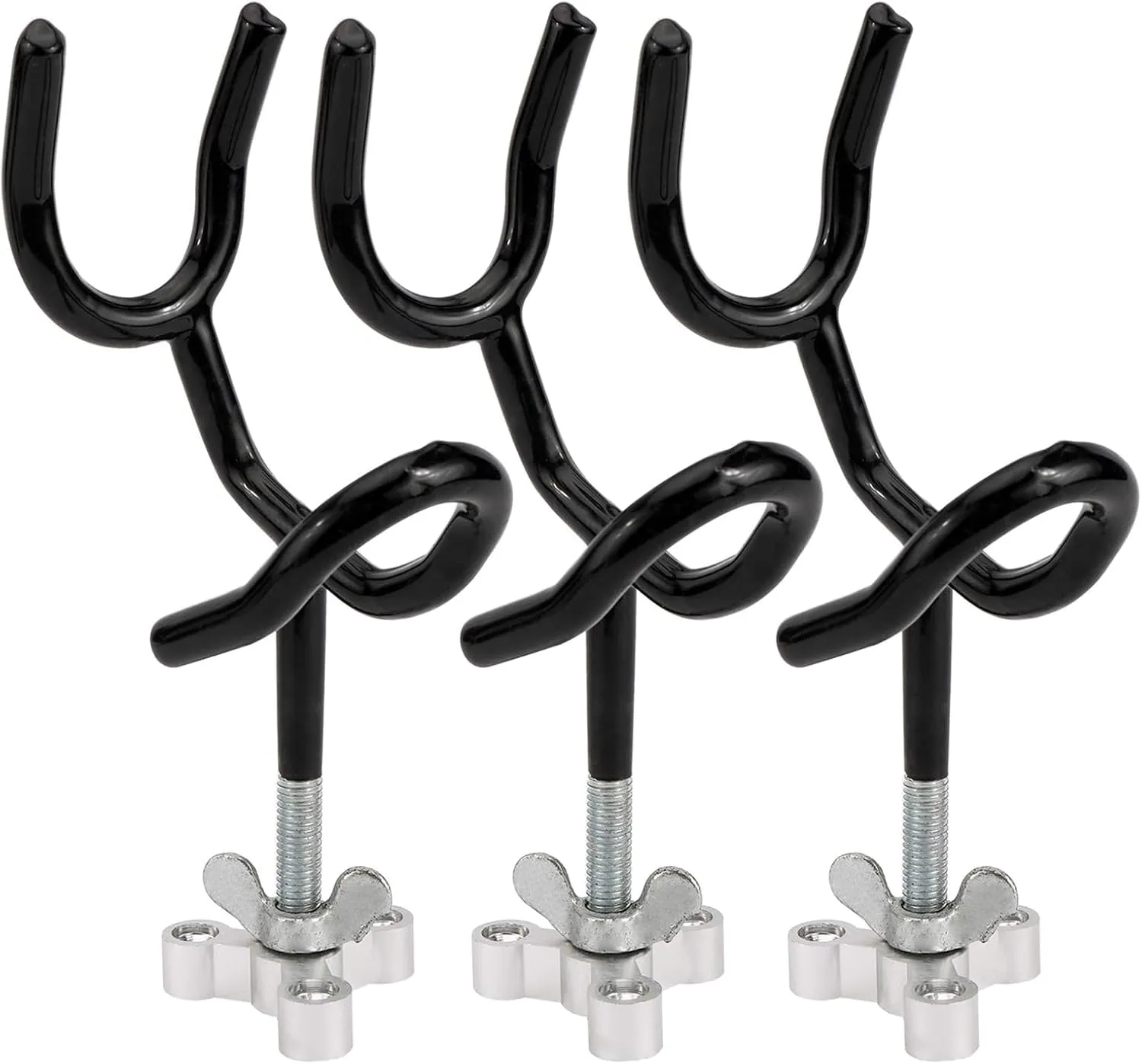 RealPlus Fishing Rod Holders for Boat Sure Grip Steel Angle Pole Holder with PVC Dipped and Mounting Base