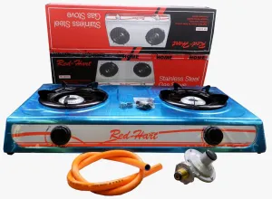 Red-Hart – 2 Burner Stainless Steel Gas Stove ( Regulator not included )