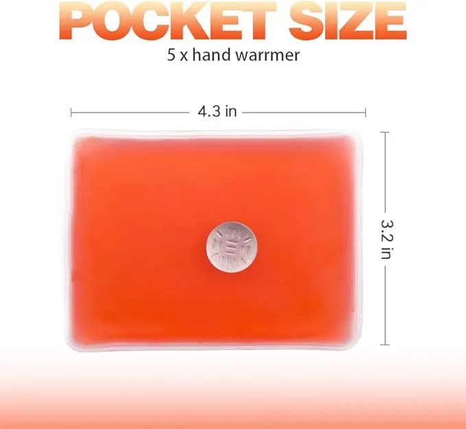 Reusable Pocket Hand Warmers,Reusable Snap Heat Pack, Hand Warmers Click, Hand Warmers Boil Click Heat Pocket Hand Warmer, Pouch Gel Hand Warmers Cute Long Lasting Warmth for Camping, Outdoor,White