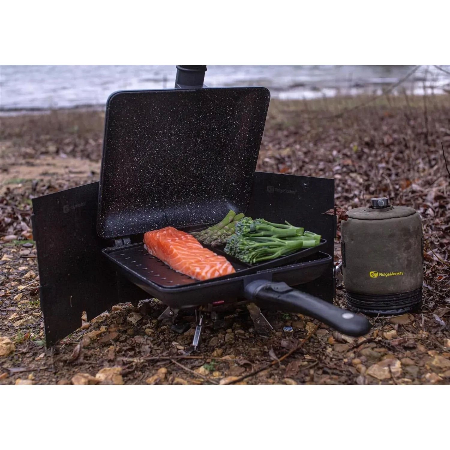 Ridgemonkey Cooking Pan Connect Combi & Steamer XXL Granite Fishing Camping