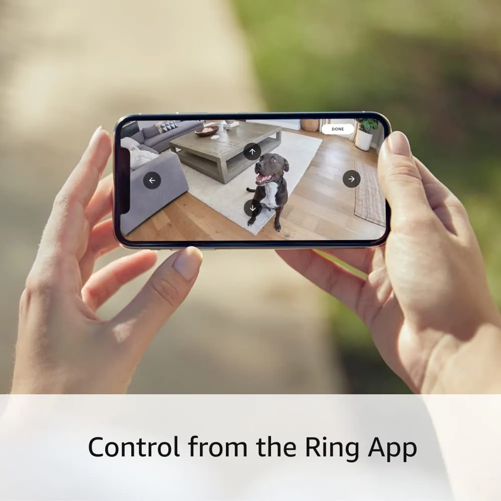Ring Indoor/Outdoor Pan-Tilt Mount for Stick Up Cam Battery, Black (Indoor/Outdoor Power adapter included. Camera not included)