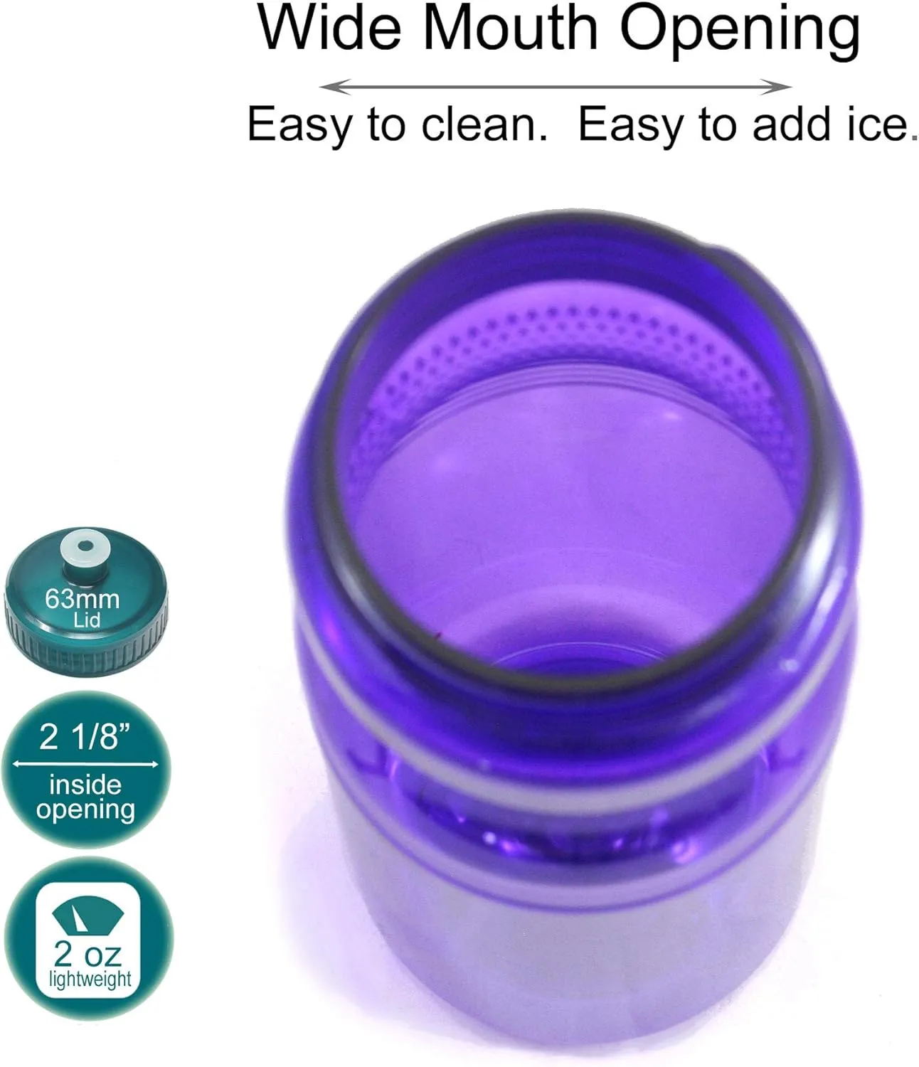 Rolling Sands 24 Ounce BPA-Free Plastic Water Bottles, Set of 10, Made in USA