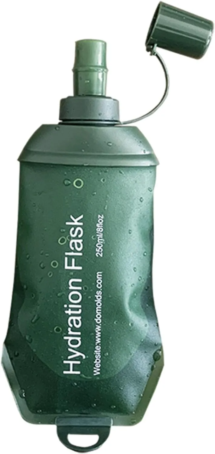 Running Soft Flask Drinking Water Bag, Flexible TPU Flask | Water Bottles Refillable Water Bottles, Water Storage Carrier with Double Lids Design, Water Bag for Senderi